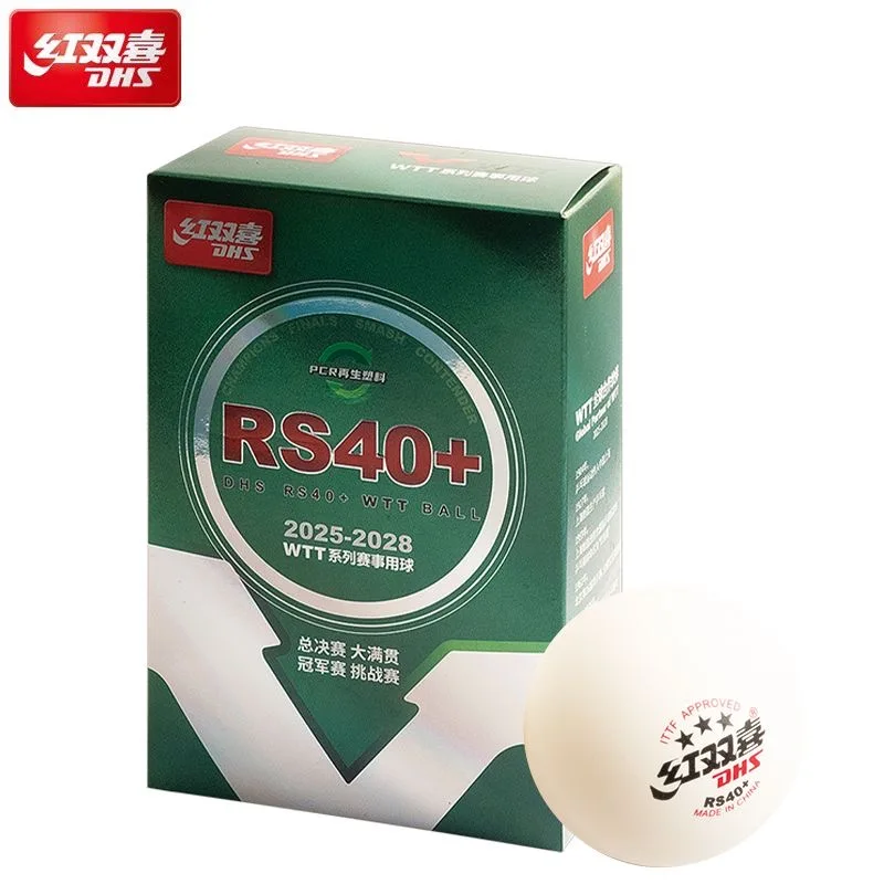 Premium DHS Table Tennis Balls - Enhanced RS40+ New Material - Competition Grade Pingpong Balls (6/10 Pack)