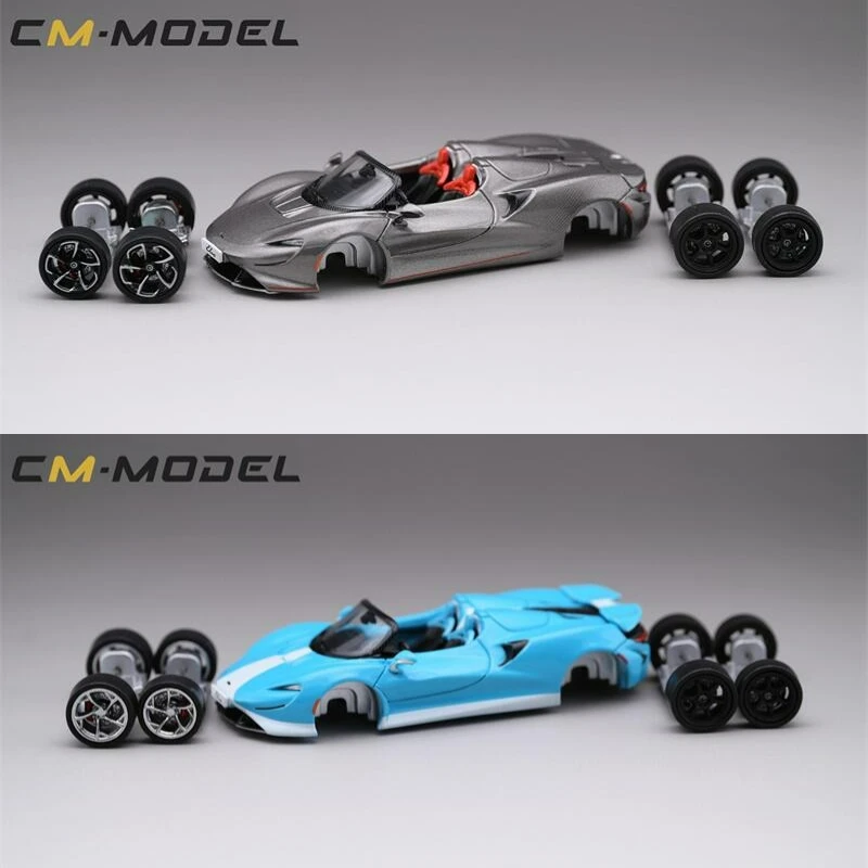 

CM MODEL 1:64 Elva Metallic gray / Sky blue Diecast Model Car