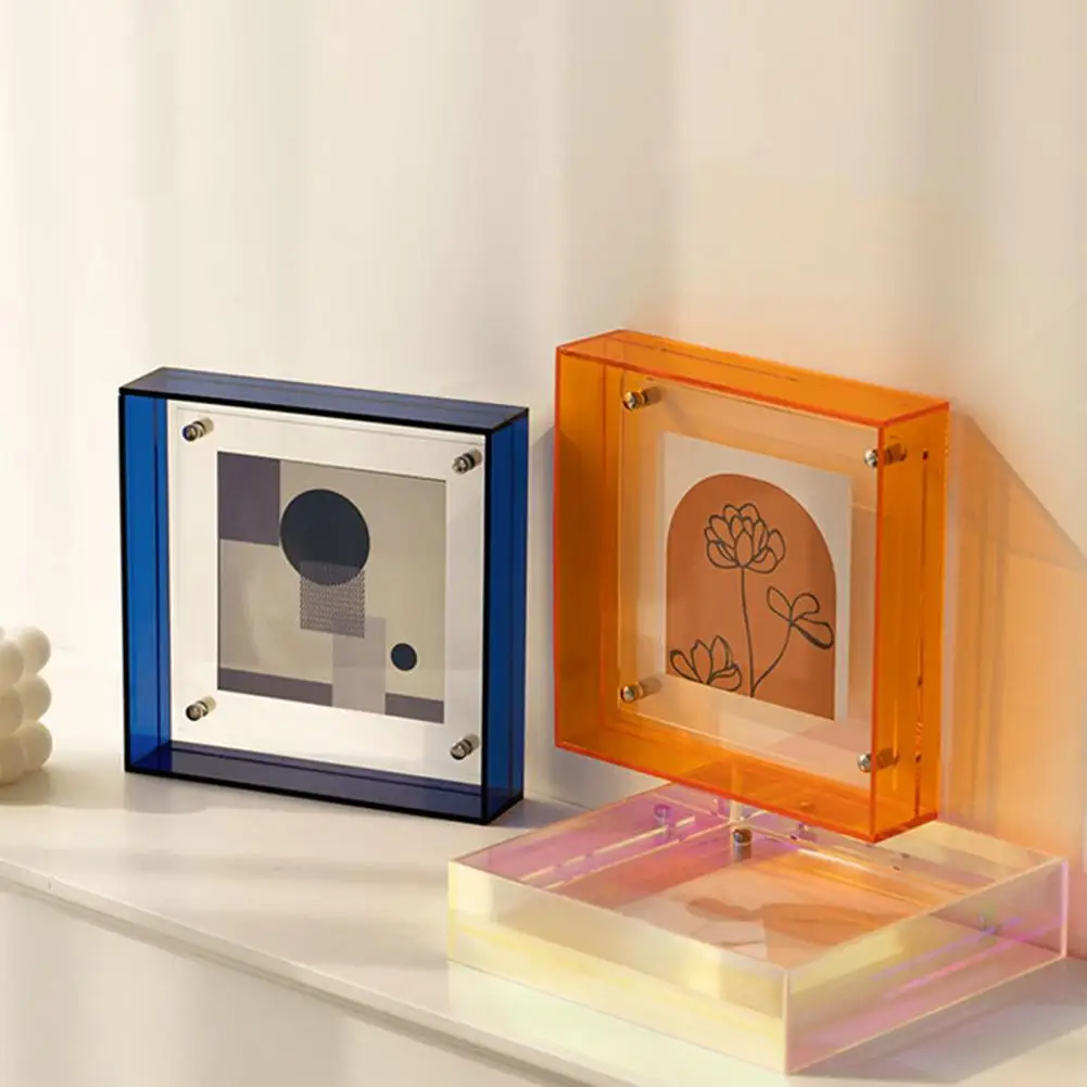 Pictures Frame Acrylic Photo Frame Ornaments Printing Framing for Diy Home Decor Translucent Colorful Desk/wall Mount Display photo frame,acrylic display holder