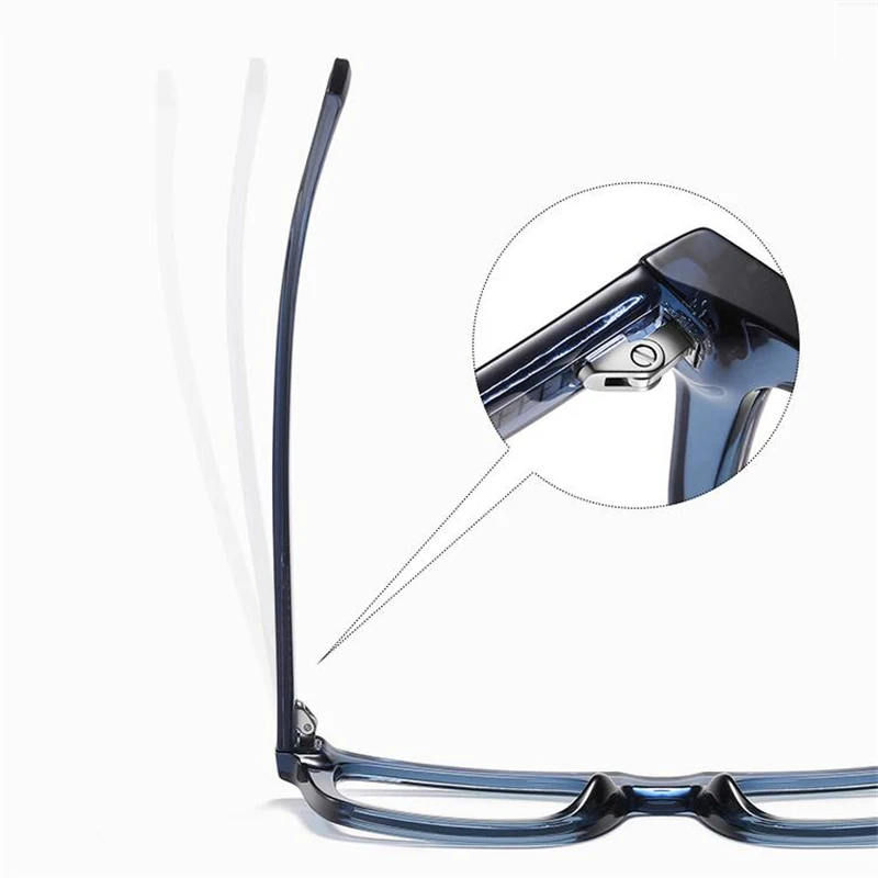 Transparent Gray Frame Square Myopia Prescription Glasses With Lenses Anti Blue Rays Student Myopes Lunettes  0 -0.5 -0.75 To -6 3