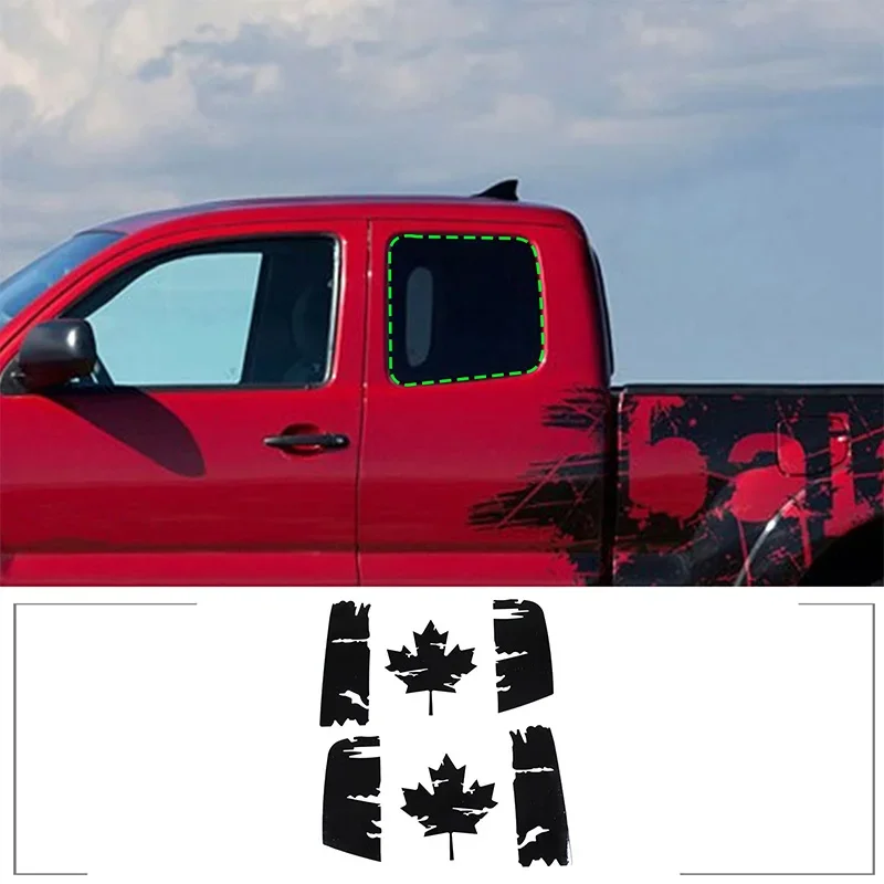 

ПВХ-пленка для Toyota Tacoma 2011-2015, наклейка на заднее стекло автомобиля, наклейка с рисунком кленового листа, модификация внешнего вида автомобиля