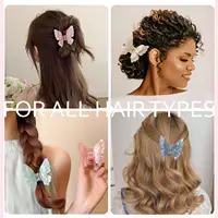 Colorful Butterfly Hair Clip For Women Sweety Pearlescent Fairy Gripper Clips Girls Summer Outdoor Beach Trendy Hair Accessories 22