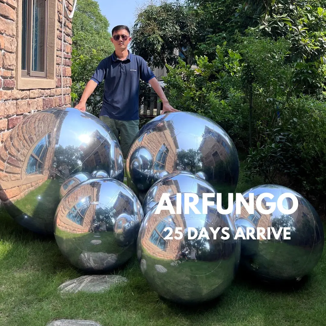Hot Sales Silver PVC Inflatable Reflective Gazing Ball /Inflatable Christmas Mirror Sphere/Inflatable Mirror Balls Customization 6