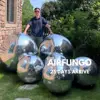 Hot Sales Silver PVC Inflatable Reflective Gazing Ball /Inflatable Christmas Mirror Sphere/Inflatable Mirror Balls Customization 6