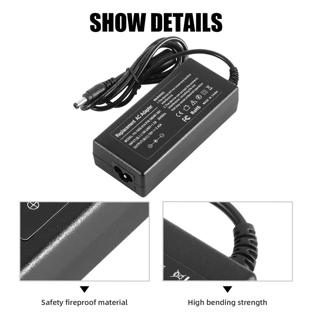 

Hot 2022 New For TOSHIBA Satellite L500 L650 L670 L750D L850 Laptop Power Adapter Charger 5.5*2.5cm black Fast Delivery