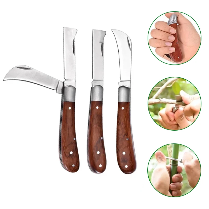 Foldable Grafting Cutter Gardening Pruning Knife Tools Professional Bonsai Grafting Pruning Garden Pruning Seedling Tree Knife