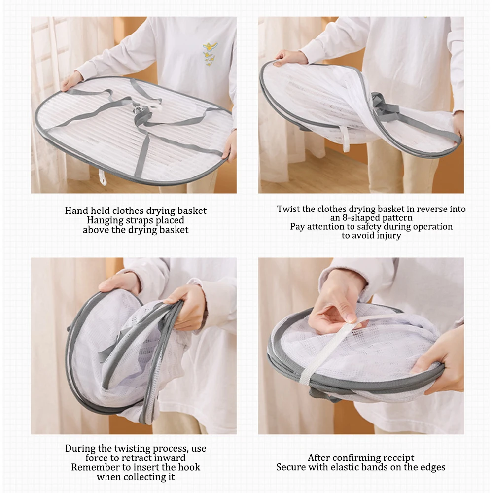 Multifunctional Household Drying Net Drying Fish Dry Insect Proof Net Clothes Windproof Folding Closed 1PC drying net