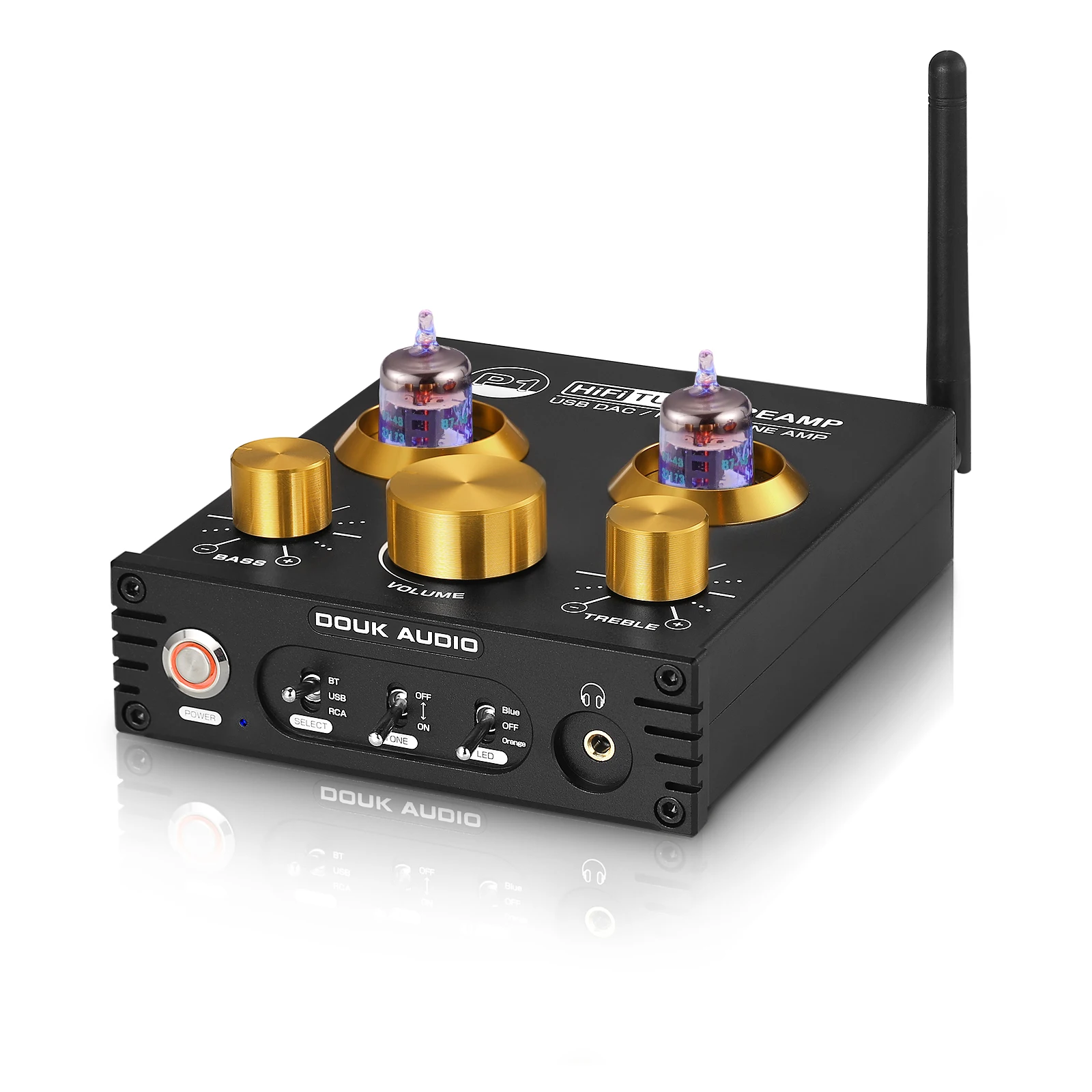 Douk オーディオ HiFi Bluetooth 5.0 JAN5725 真空管プリアンプ