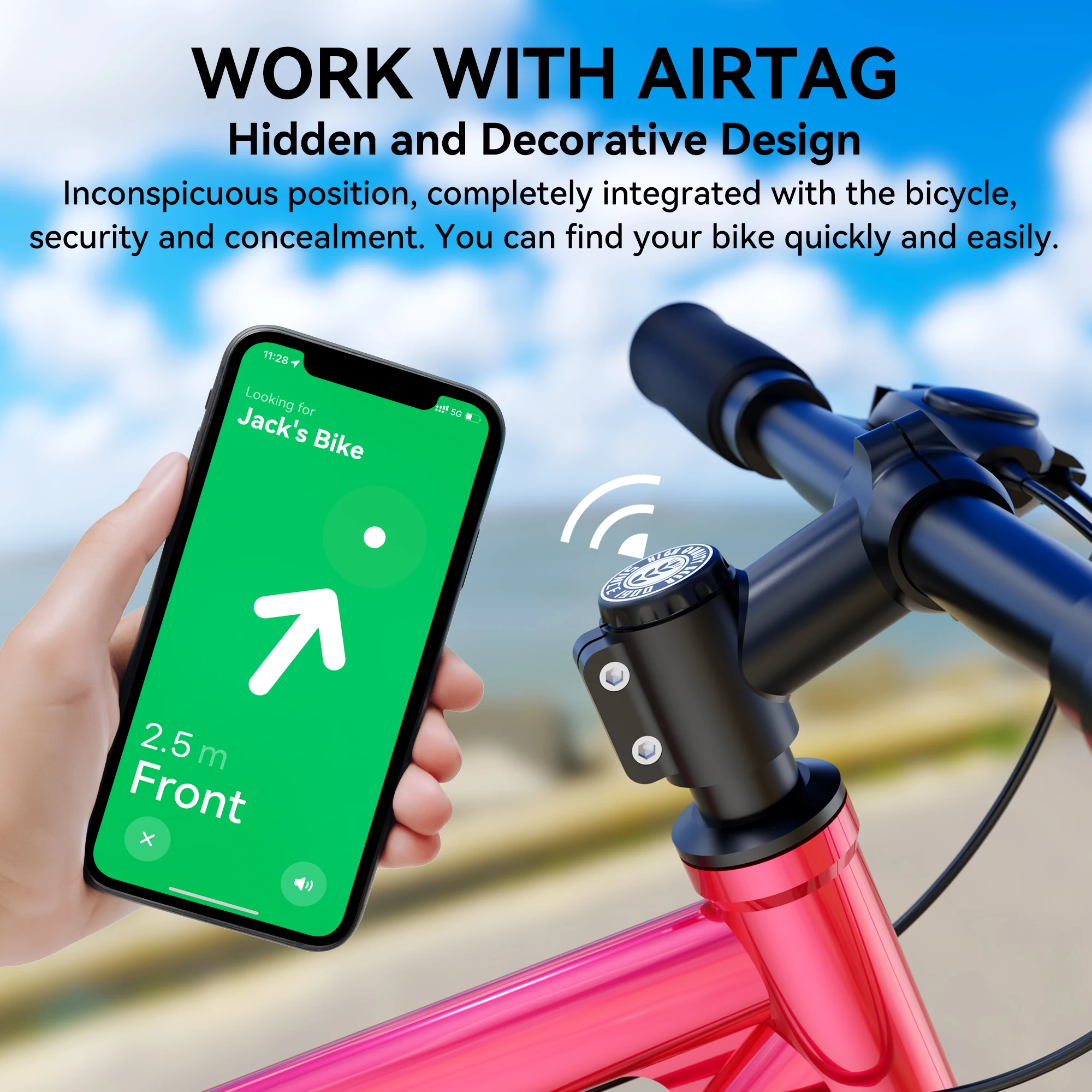 Supporto AirTag Per Bicicletta - 2 Modelli Impermeabili, Antifurto, Per Mountain Bike - Foto 6