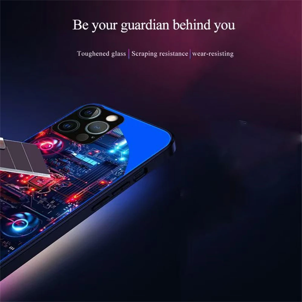 Elektrische Schaltung LED Leuchtende Telefon Fall Sprachaktivierte Blinkende Glas Abdeckung Für Samsung S25 S24 S23 S22 S21 S20 FE Plus Ultra – Detail 21