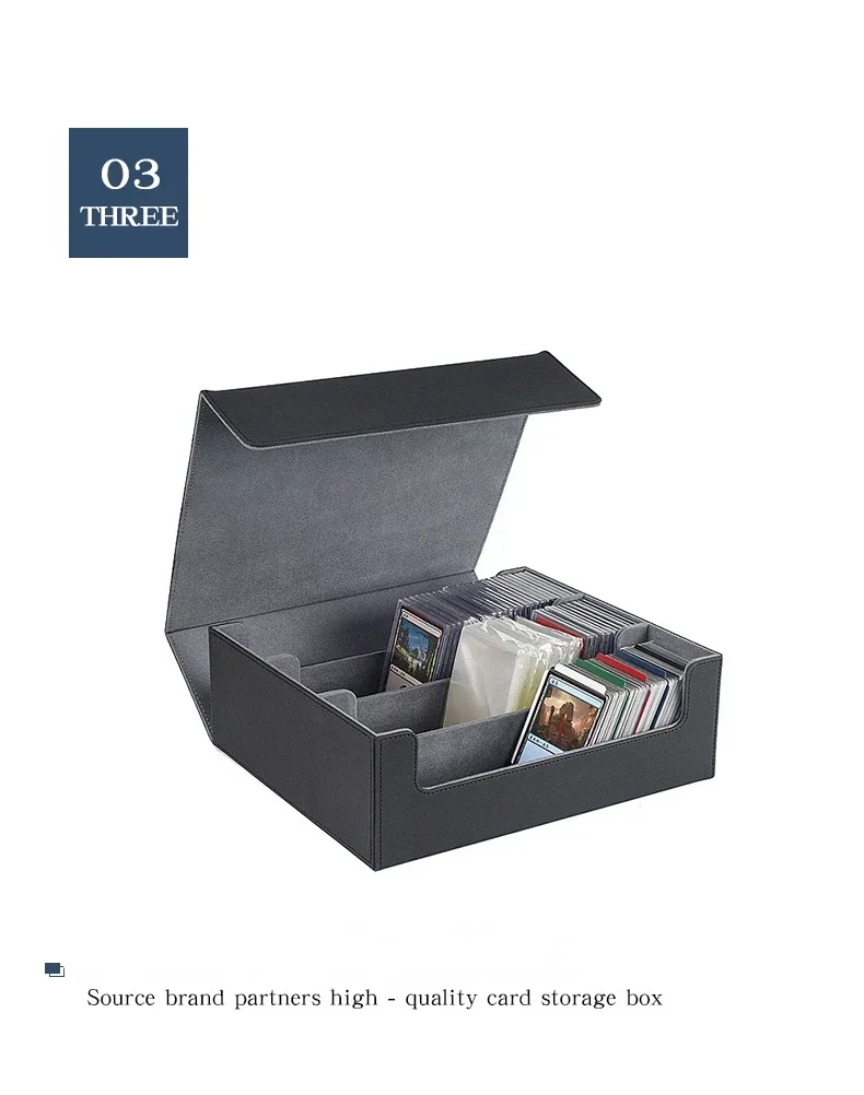 Trading Card Storage Box Pu Leather Magnetic Deck Case_voghion.com