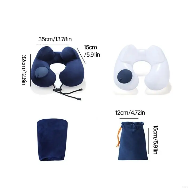 Inflatable Aircraft Pillow Neck Travel Pillow Head and Neck Support Pillow in Flight Small Headrest Cushions