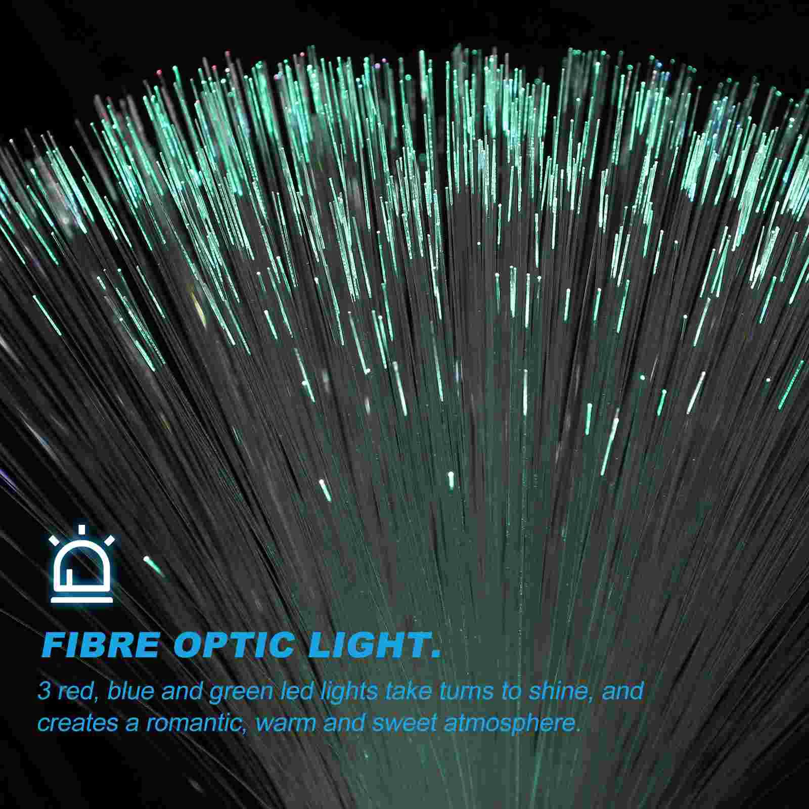 3Pcs Fiber Optic Lamp Led Colorful Changing Decorative Light Christmas Lamp Fiber Optical Night Glow Optic Lights