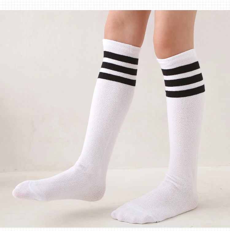Jungen Mädchen Sommer Kniestrümpfe Frühling Hohlmuster Netzstreifen Überkniestrümpfe Weiche Baumwolle Süße Kinder Baby Schüler Lange Socken – Detail 13