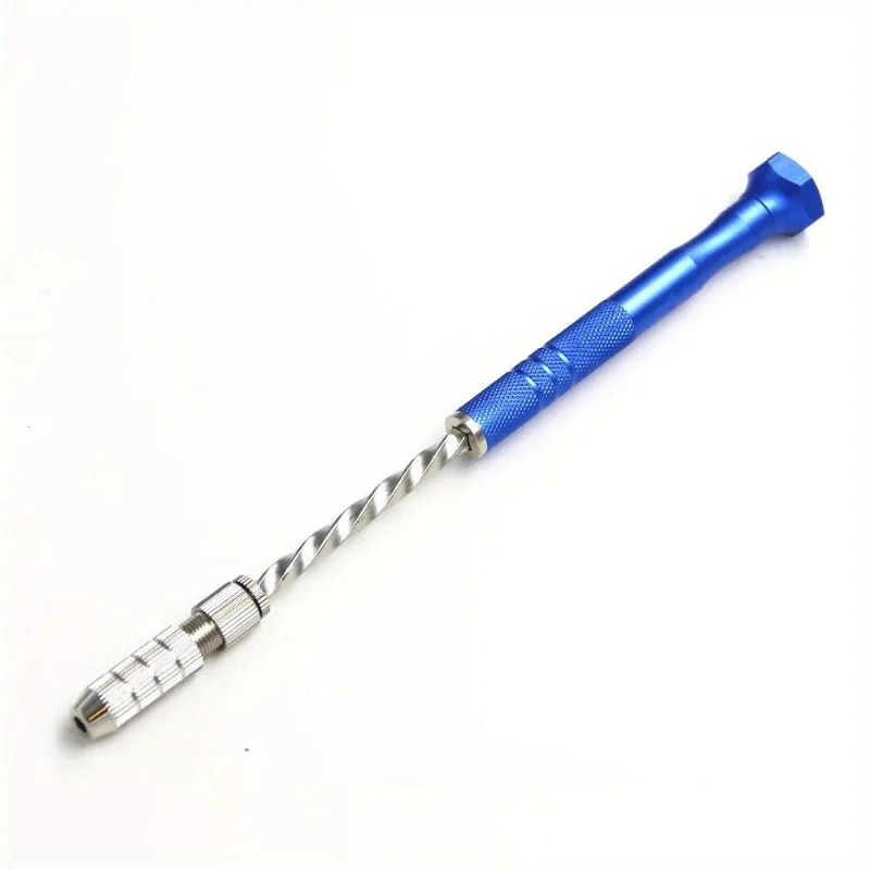 11-Piece Blue Semi-Automatic Hand Twist Drill Set