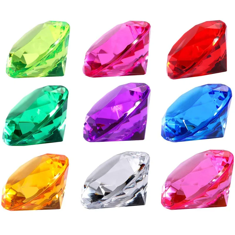 Pirate Treasure Jewels Acrylic Diamonds Gems 40/30/19MM Birthday Party Give Away Gifts For Children Toys Kinder Spielzeuge 4