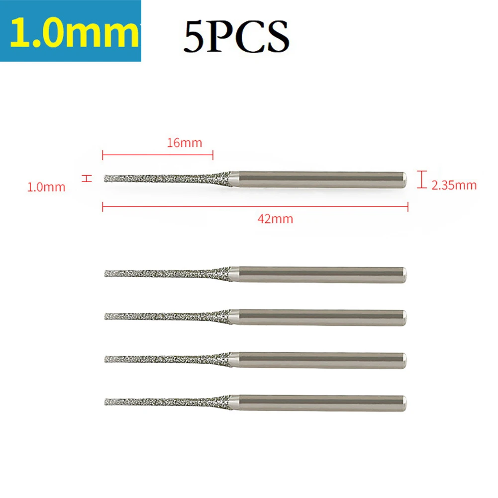 Bohren von Schmuck, Bohren von Glas, diamantbeschichtete Bohrer, Schmuckbohrer, 1,0 mm Kopfdurchmesser, 1,2 mm Kopfdurchmesser – Detail 18