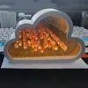 Clouds Tulip Lamps LED Night Light Mirror Table Lamps DIY Bedroom Ornaments Decoration Mirror Table Lights 3