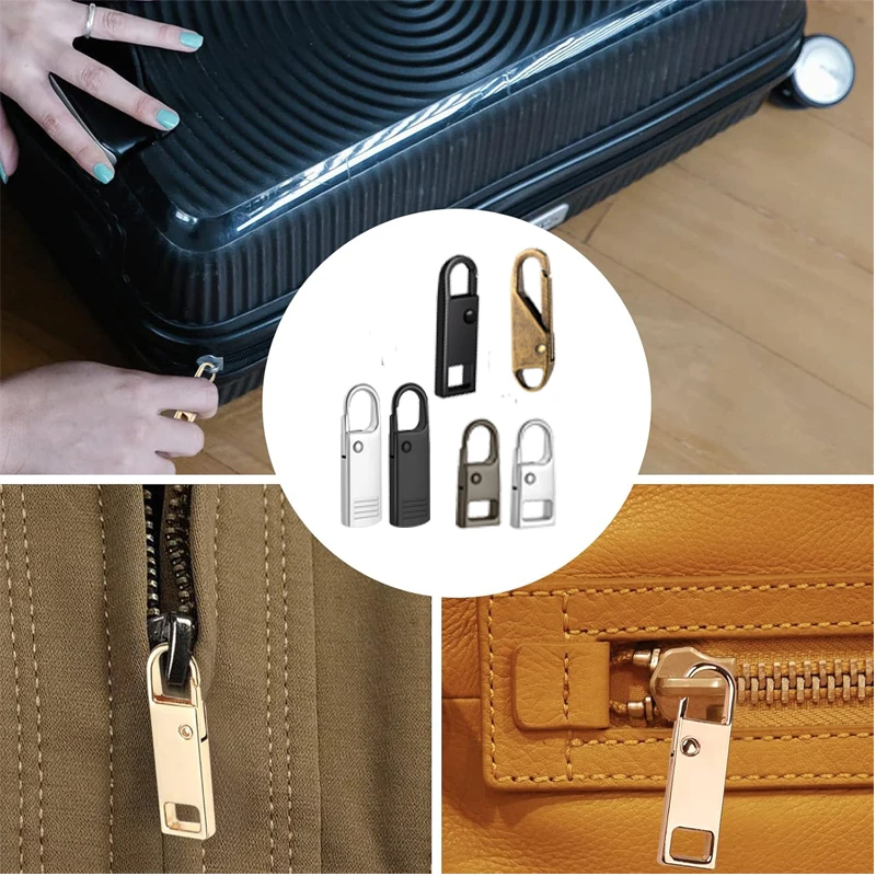 Zipper Slider Puller Universal Instant Fix Zipper Repair Kit Replacement Zip Slider Teeth Rescue DIY Sewing Accessories 5/10PCS zipper repair kit zipper pullers zipper sliders zipper accessories