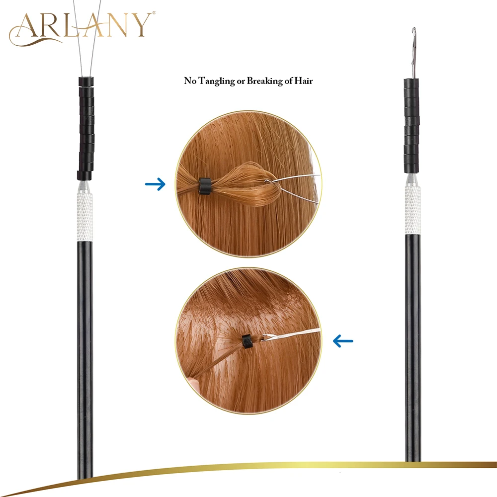 ARLANY 1000개 3.0mm 구리 나노 링 비즈, 실리콘 강력 접착 나노 링 비즈, I팁 헤어 익스텐션용 헤어 틴셀