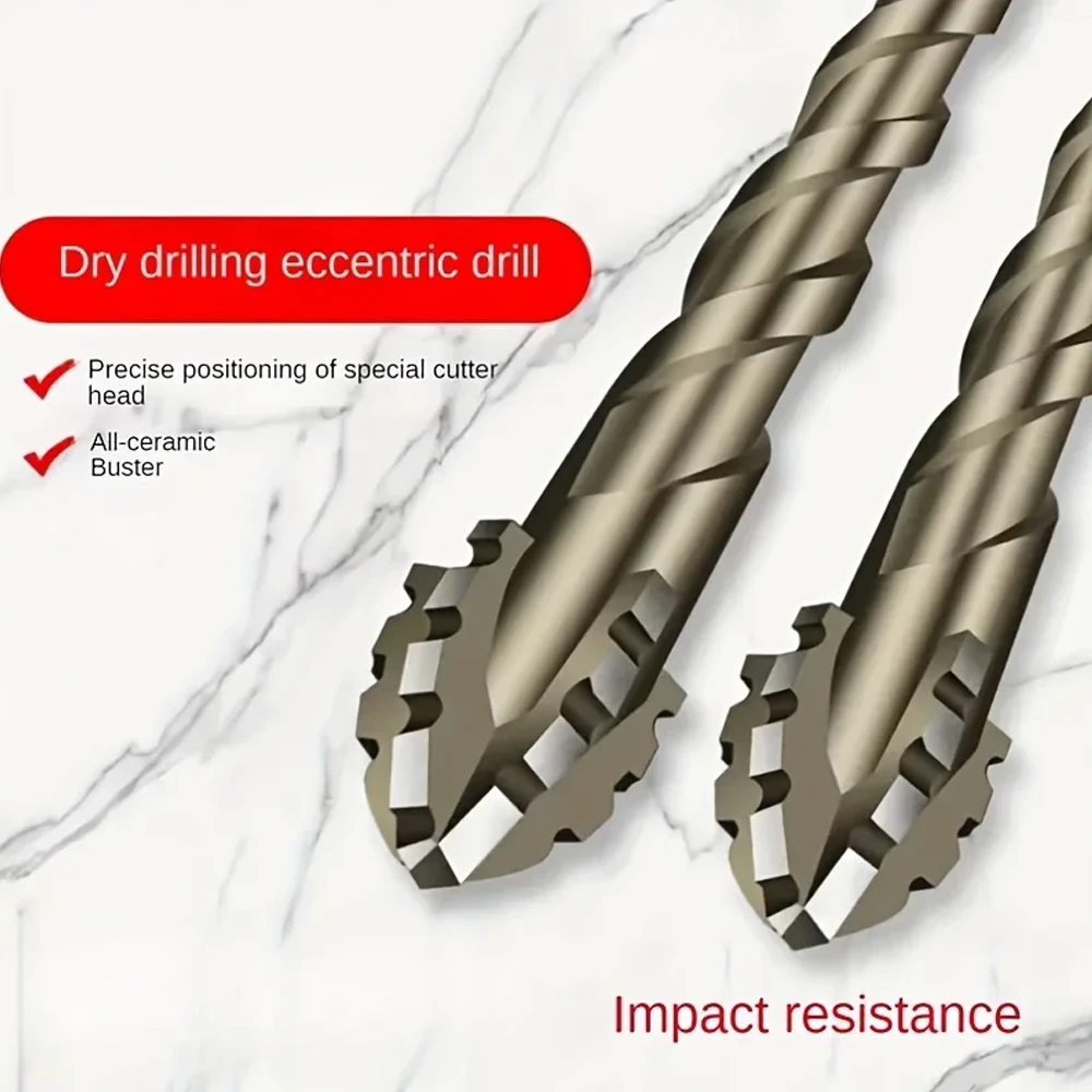Drill Bit Set 7Pcs/set Four Flute Sawtooth Drill Bit For Glass Tile Concrete Metal Drilling Tools High Performance 3-12mm
