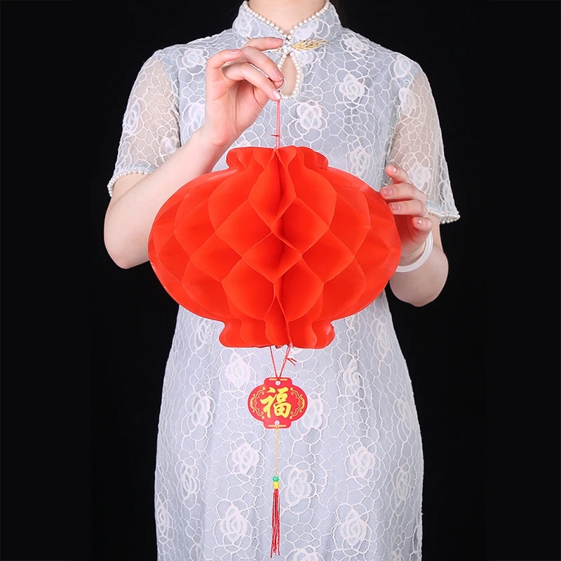 Traditionelle Chinesische Rote Laternen für Chinesisches Neujahr 2026, Papierlaternen für Chinesisches Frühlingsfest, Hängende Dekoration, Partyzubehör – Detail 11