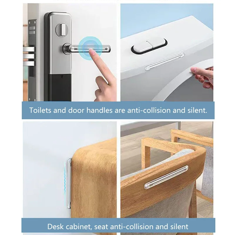 Self Adhesive Silicone Clear Bumpers Wall Protector Furniture Refrigerator Door Cabinet Glass Mute Buffer Anti-crash Pad