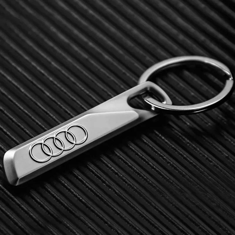 3D Car Shape Metal Rope Car Badge Keychain Decoration for Audi A3 A4 A5 A6 A7 Q2 Q3 Q5 Q7 TT TTS Sline RS4 RS6 B5 8V 8P car keychain