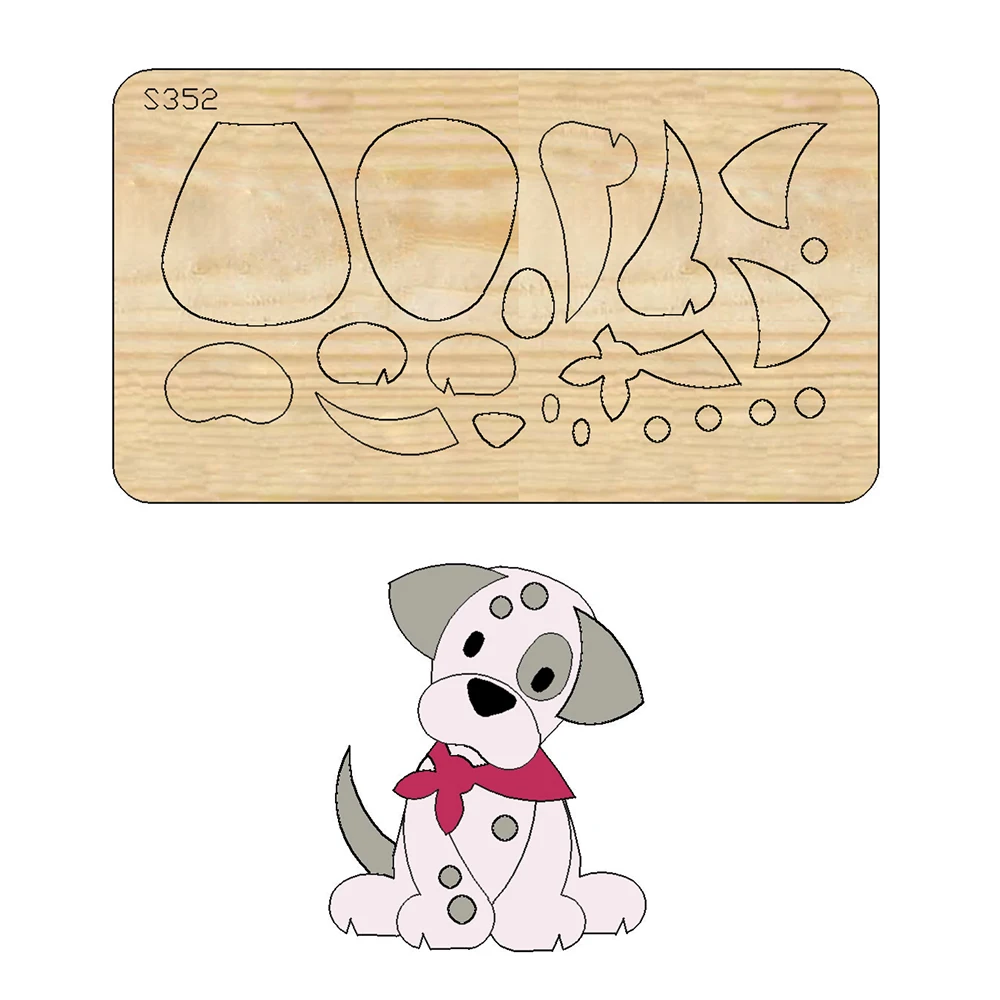 

New animal dog Cutting Dies Wooden Knife Die Compatible With Most Manual Die Cut Cutters