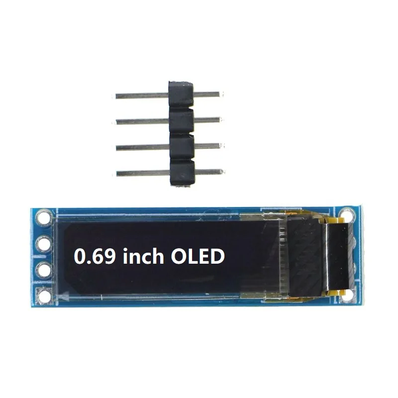 0.69 Inch OLED Monochrome LCD Module Control Chip Module SPI/IIC Interface White Display LCD Module 3.3V Resolution 96*16