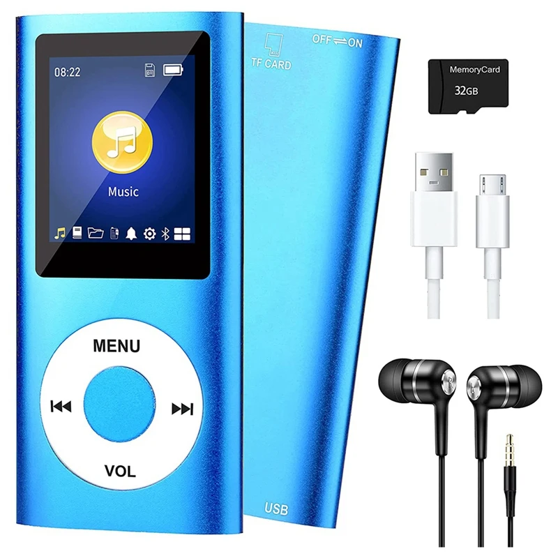 FULL-MP3 ÷̾  5.0  ÷̾ 32 Ⱑ Ʈ TF ī, FM, ̾, ޴ Hifi  ÷̾