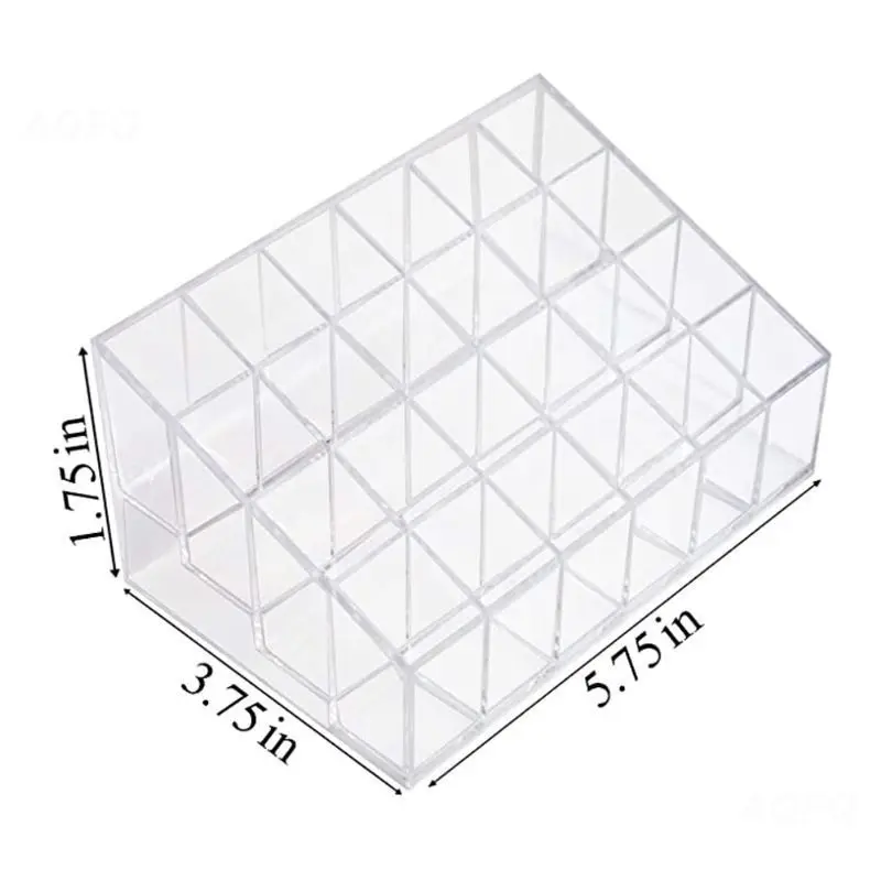 Acrylic Clear 40 Grid Lipstick Holder Stand Case Makeup Organizer Storage Box Lipstick Display Cosmetic Jewelry Organizer Box 3