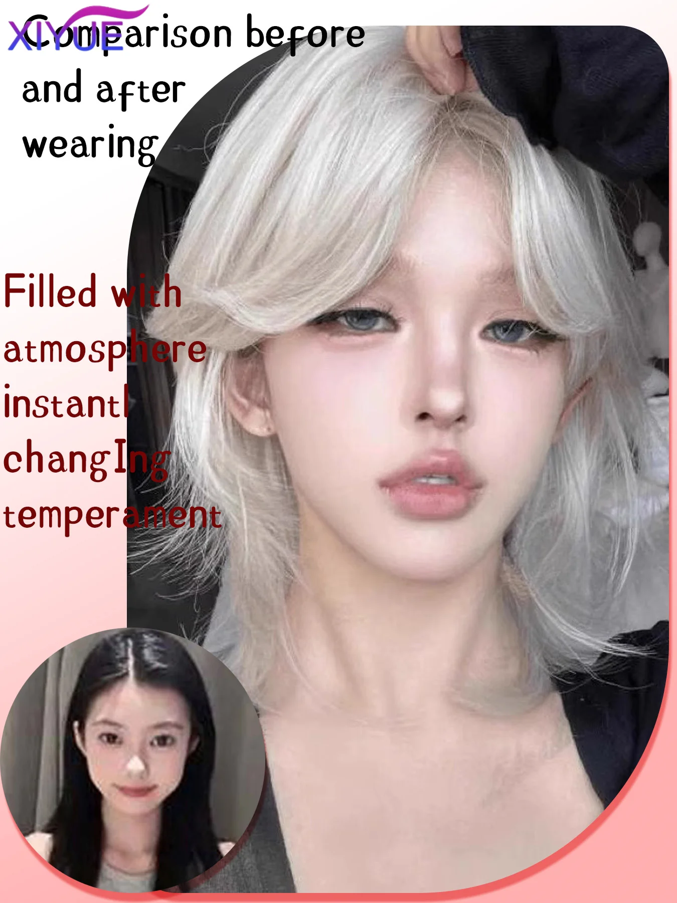 Synthetic Wig Lolita Wolf Tail Short Curly Hair Layering Full Head Unisex