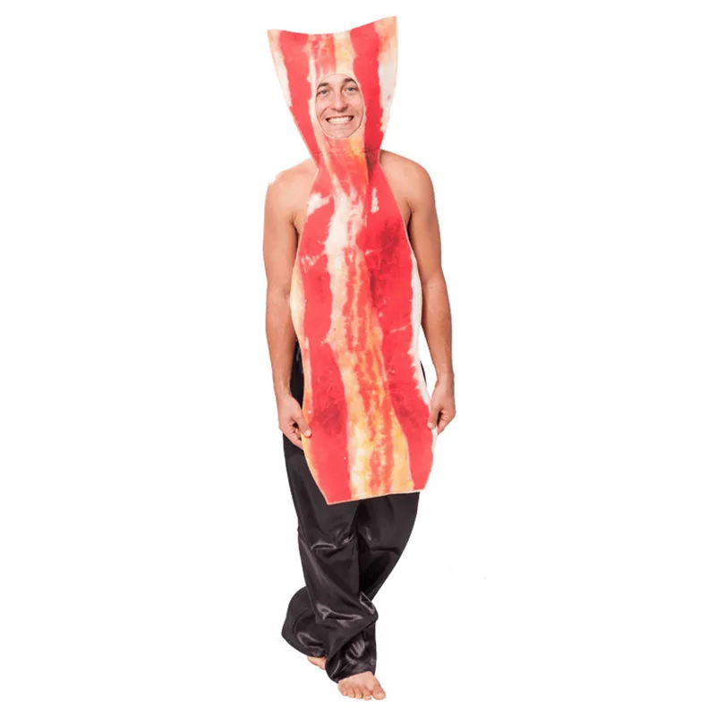 

Halloween Carnival Cosplay Adult Bacon Costume Makeup Stage Show Clothing