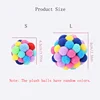 Cat Toys Cat Plush Ball Toy Pet Elastic Bell Ball Self Hi Ball Playing Cat Colorful Woolen Ball Pet Supplies 6