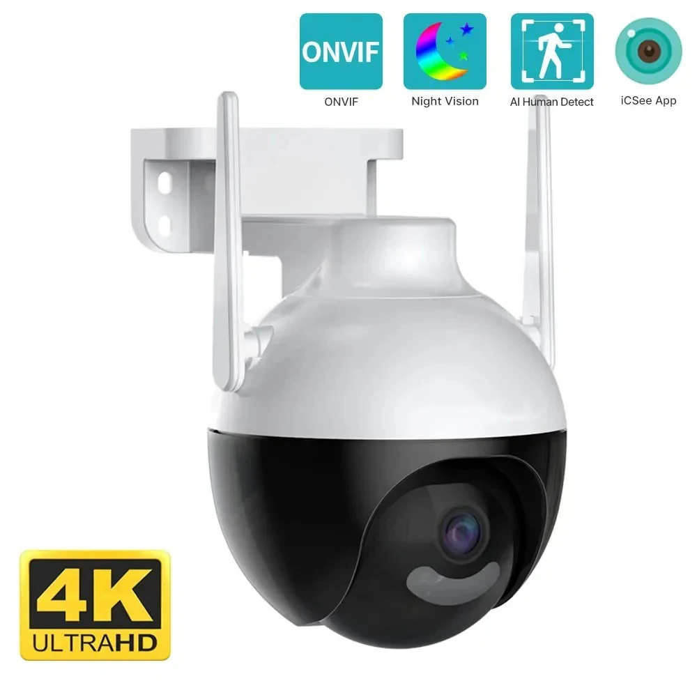 4K 8MP Smart Wifi PTZ Camera Home Security Protection 5x Digital Zoom AI Auto Tracking CCTV Surveillance IP Camera