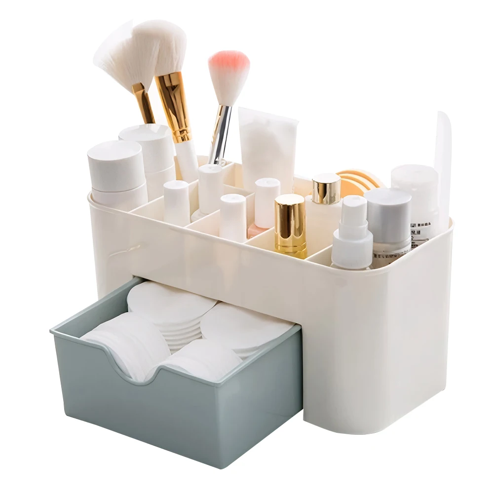 서랍 스타일 데스크탑 화장품 컨테이너, 메이크업 정리함, 공간 절약, 드레싱 테이블용 네일 아트 정리함 