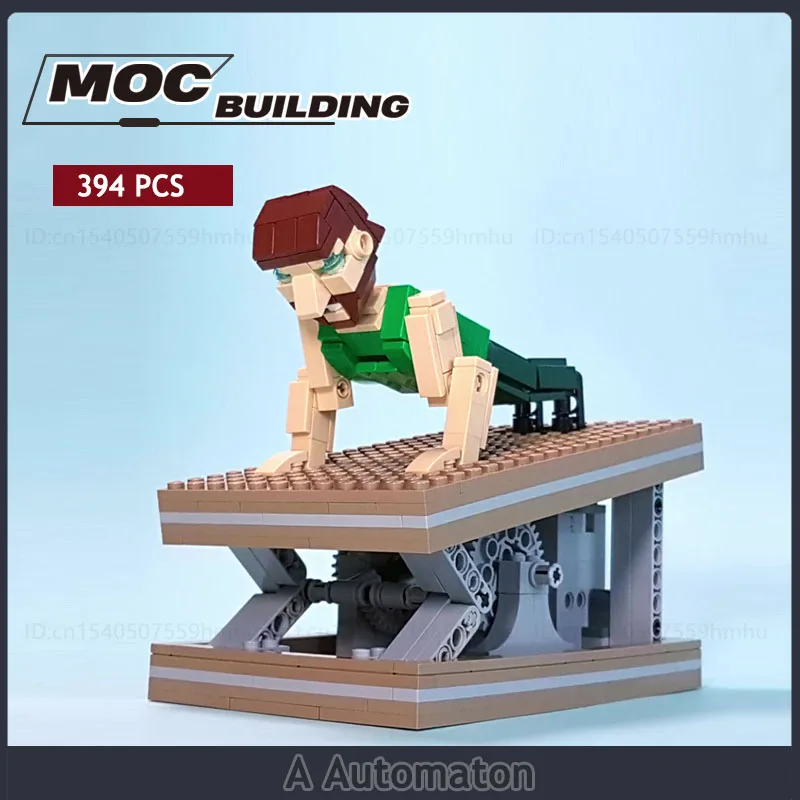 

Automaton GBC Moc Building Block Manual Operation Technology Bricks Sport People Creative Model Display Toys Xmas Gifts