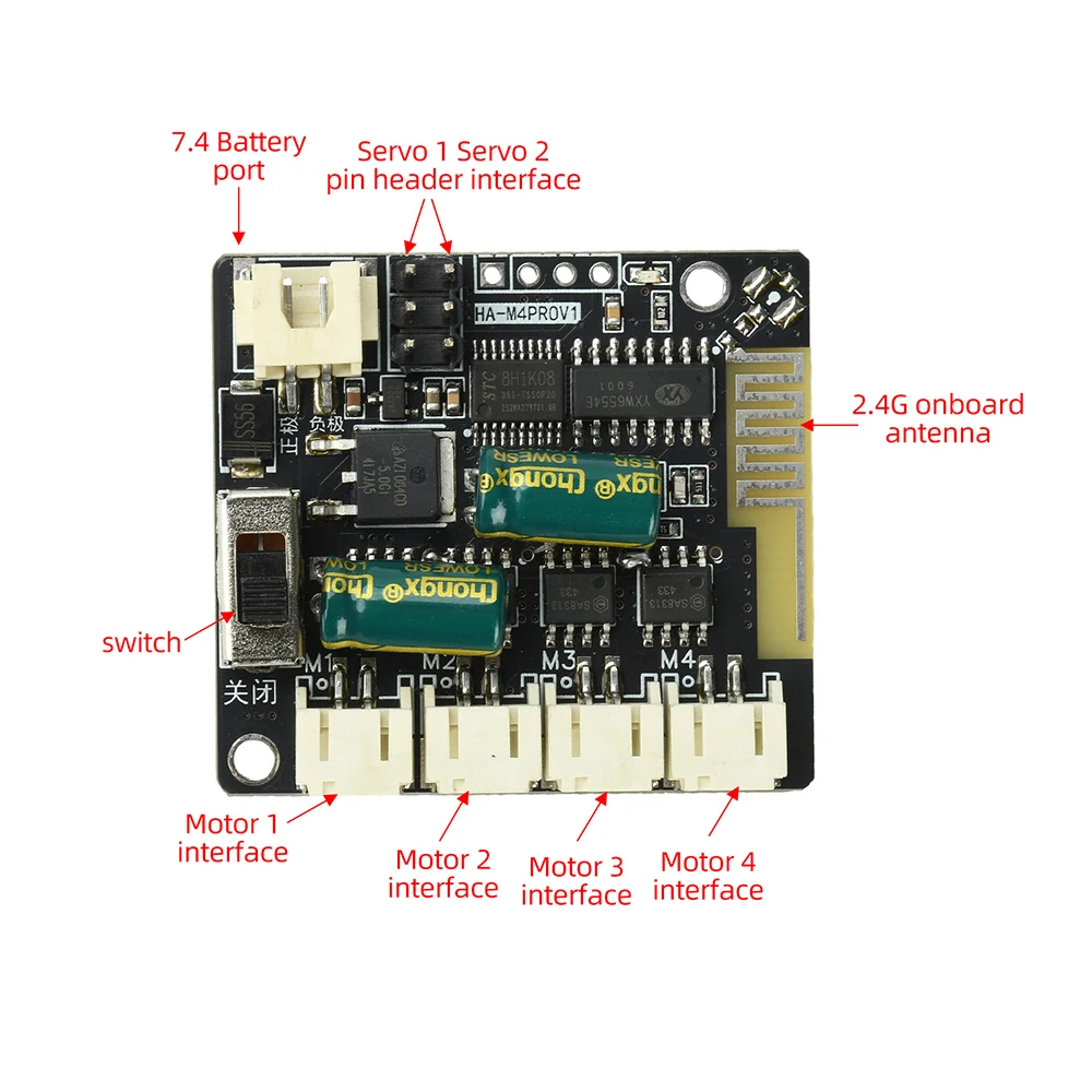 Kit radiocommande 8 canaux 2.4GHz pour drone voiture bateau DIY
