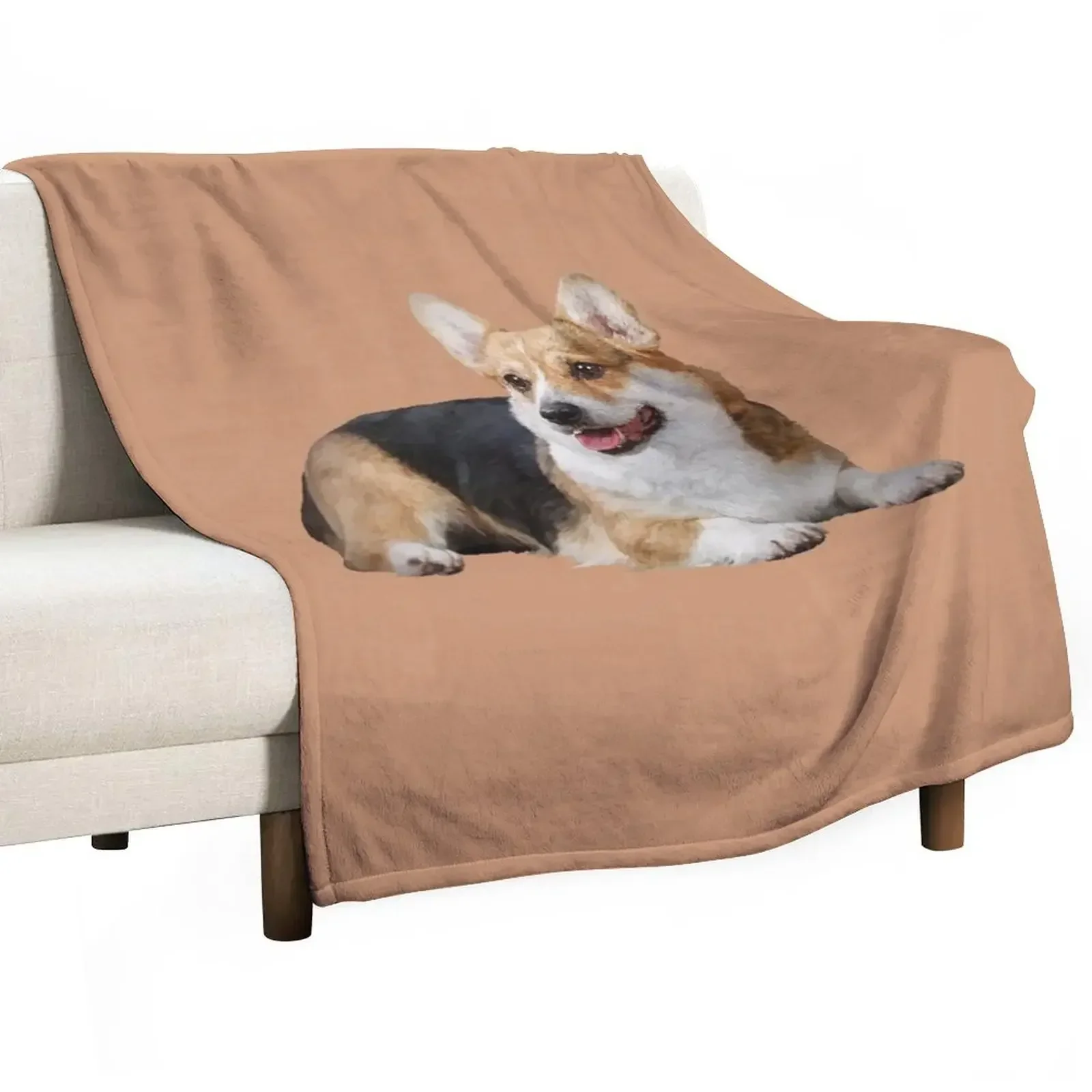

Welsh Corgi Pembroke Throw Blanket Bed for babies Plaid on the sofa Blankets