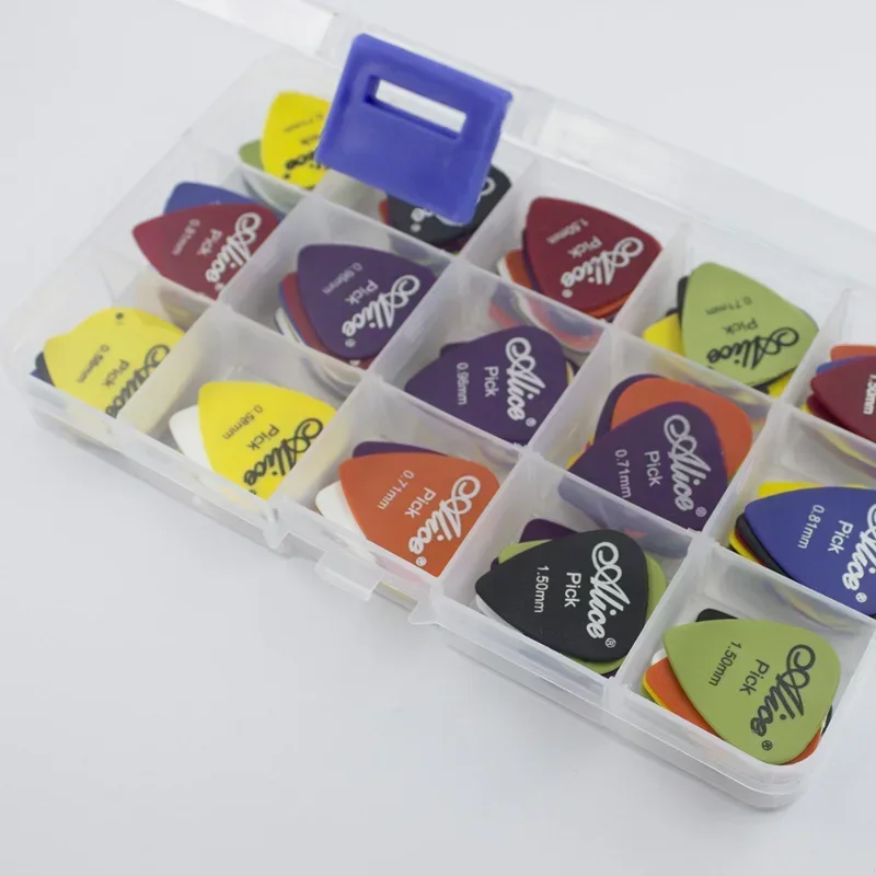 30/50 Pcs ABS Resin Frosted Guitar Plectrums Acoustic Music Guitar Picks Finger Paddle Multiple Thickness Boxed