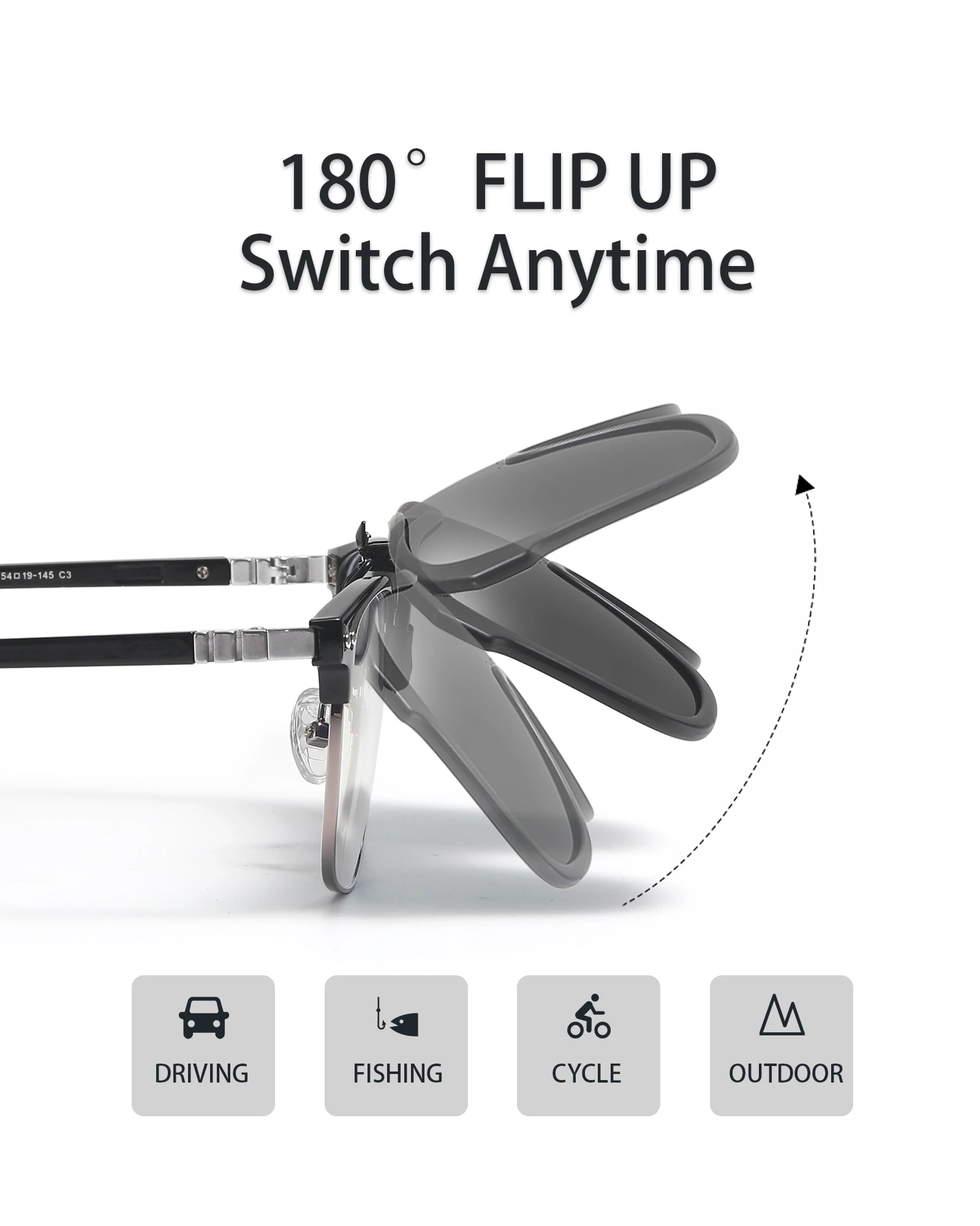 Yoolens Lunettes de soleil polarisées à clipser sans monture pour lunettes de vue – Lentille TAC avec UV400 K1_voghion.com