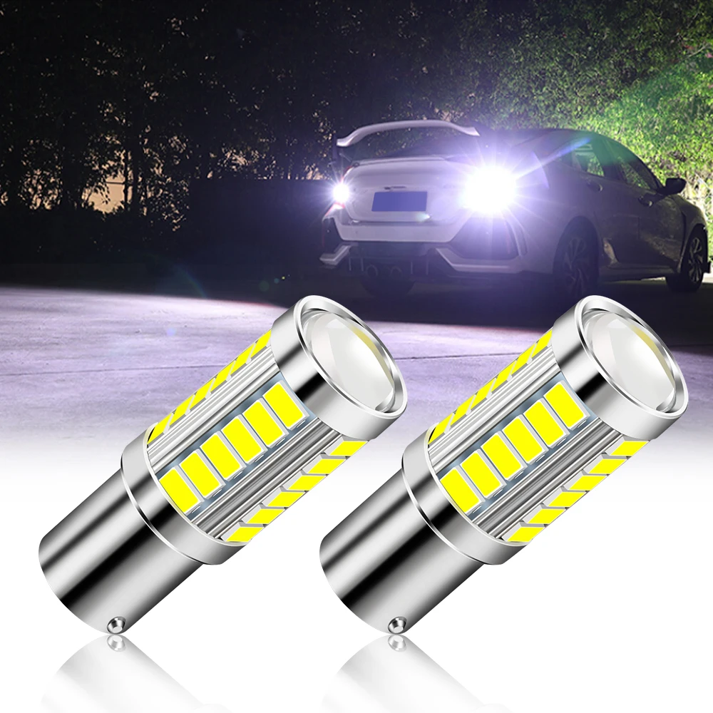 2pcs 1156 BA15S P21W Car Tail Bulb Brake Lights For Audi A1 A3 A4 B6 B8