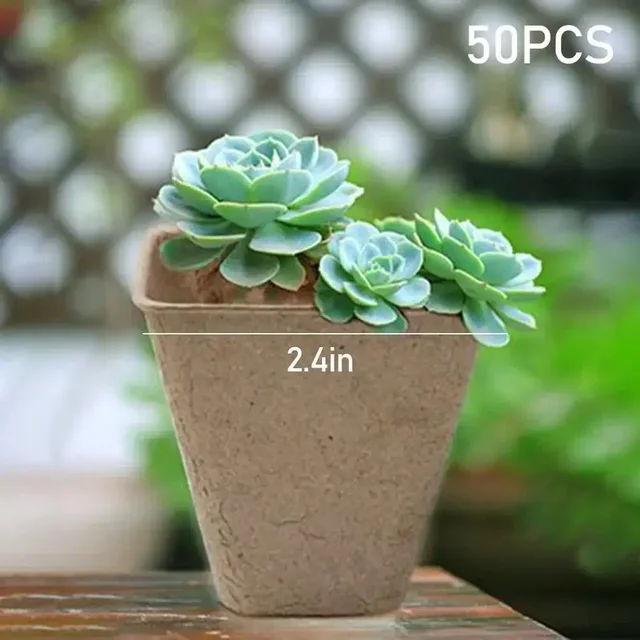 50Pcs Plant Pots Nursery Cups Garden Tray Biodegradable Paper Pulp Peat Pots 6/8cm Plant Grow Bags For Home Garden Accessories 5