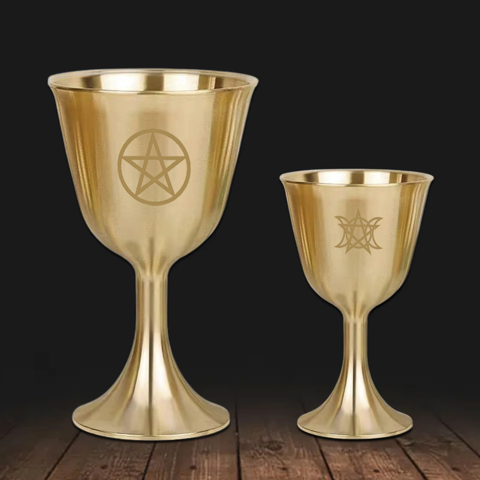 Ritual Cup Tarot Pentagram Altar Goblet Wicca Goldplate Brass Ceremony Moon  Divination Astrological Tool Altar Prop Board Game| | - AliExpress