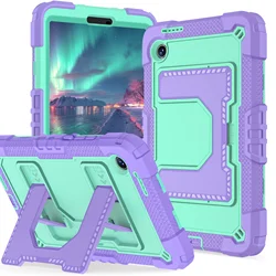 Durable Kids Silicone Armor Tablet Cover for A9 Plus 11inch 2023 (Purple Mint)