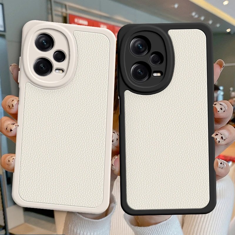 Custodia In Pelle Di Pecora Per Xiaomi Redmi Note 12 Pro Plus Pelle Di Agnello Original Note12 12Pro Pro + Explorer 5G Litchi Peel Pattern Cover