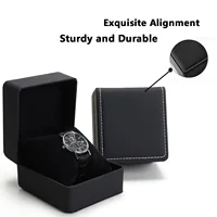 Boîte de rangement de montre en PU, vitrine de montre unique, support de montre-bracelet, organisateur de montre de bijoux de voyage, cadeau pour hommes 4