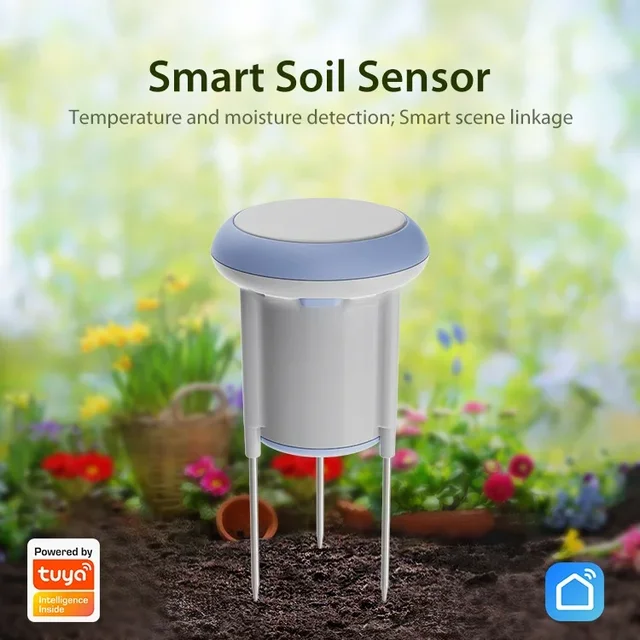 Tuya Smart Wireless App Remote Control Waterproof IP66 Solar Soil Temperature and Humidity Moisture Sensor 4