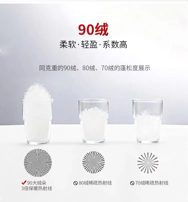 Ture 90% White Duck Down Puffer Coat Winter Wear